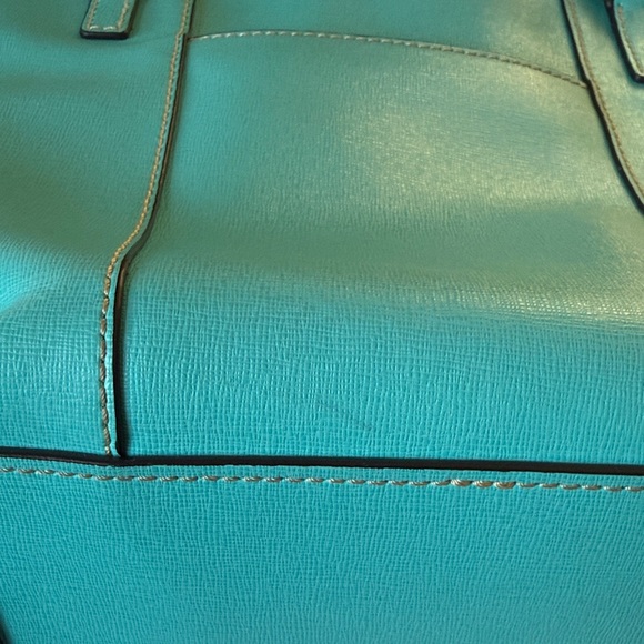 Dooney & Bourke Turquoise Leather Tote - Picture 9 of 16